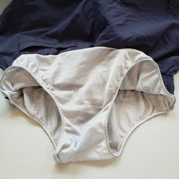 LL Bean Cargo Shorts Men's Size Small Lined Drawstring Pull On Athletic Blue - Picture 9 of 11